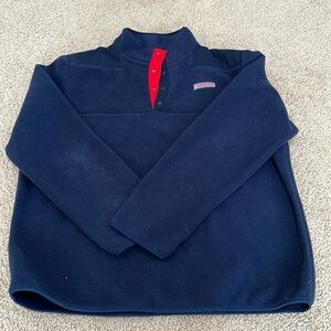 Vineyard vines men’s XL Navy harbor shep shirt pullover snap button fleece.